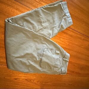 LOFT Curvy High Rise Straight In Olive Green